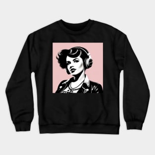 Punk Rock Girl Pink Crewneck Sweatshirt